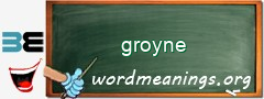 WordMeaning blackboard for groyne